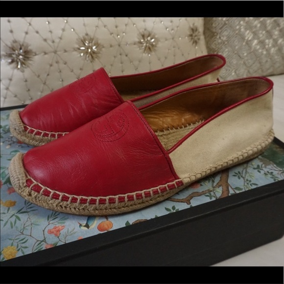 Gucci Leather/Canvas Espadrilles - Picture 2 of 12